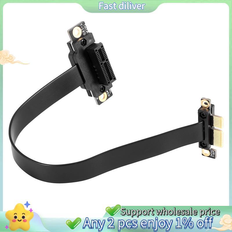 PCIE X1 Riser สาย Dual 90 องศามุมขวา PCIe 3.0 X1 ถึง X1 สาย 8Gbps PCI ...