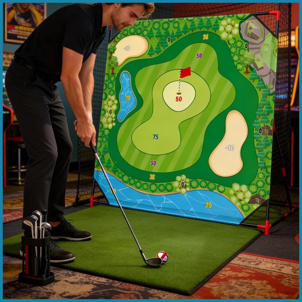 Chipping Pad Trainer 54x54 นิ้ว โต๊ะฝึกกอล์ฟแบบปฏิสัมพันธ์ สำหรับชาย ...