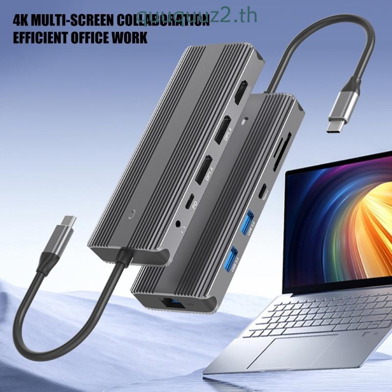 Quu Portable Universal Serial Type C Hubs HDTV DP RJ45 Ethernet และ ...