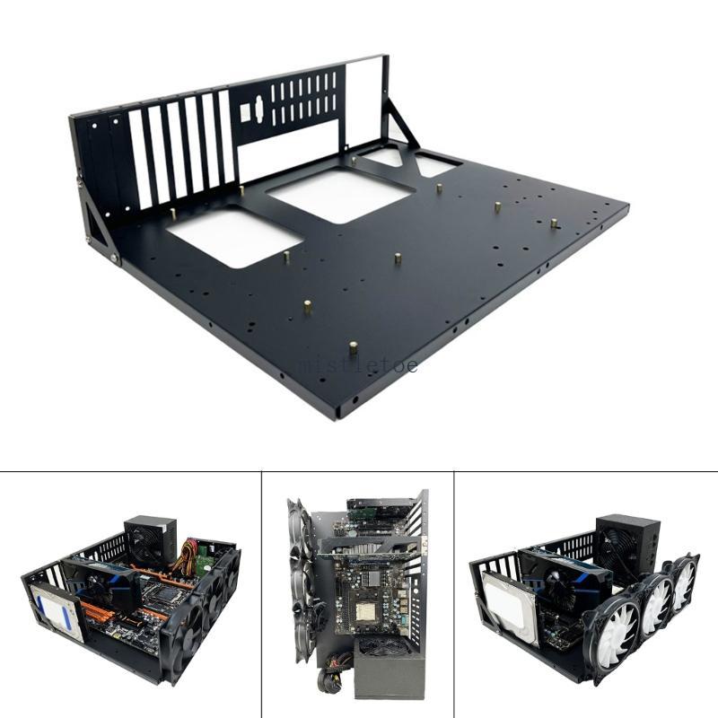 MIS Mining Rig Frame สําหรับ GPU อลูมิเนียมเปิด Miner Rig Case Rack ...