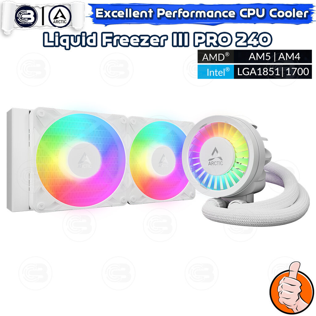 [CoolBlasterThai] ARCTIC Liquid Freezer III Pro 240 A-RGB White (All-In-One CPU Water Cooler) (LGA1851/1700/AM5/AM4)