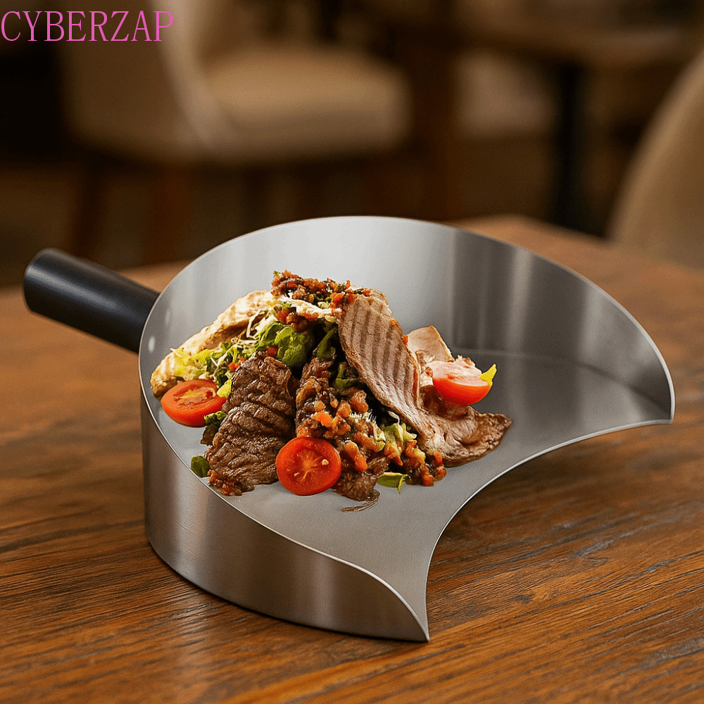 CYBERZAP Kebab Doner Shovel, มือถือ Crescent Shape บาร์บีคิวพลั่ว, มัล ...