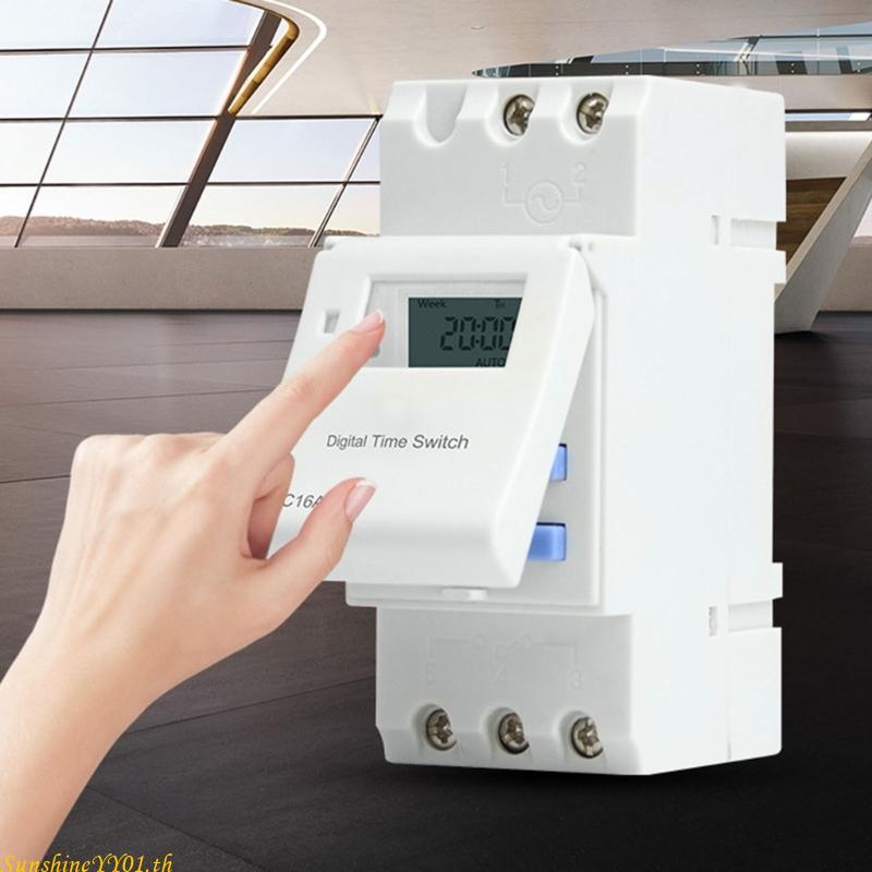 SUN THC15A Din Rail Timer รีเลย์สวิตช์เวลารายสัปดาห์สวิตช์ ...