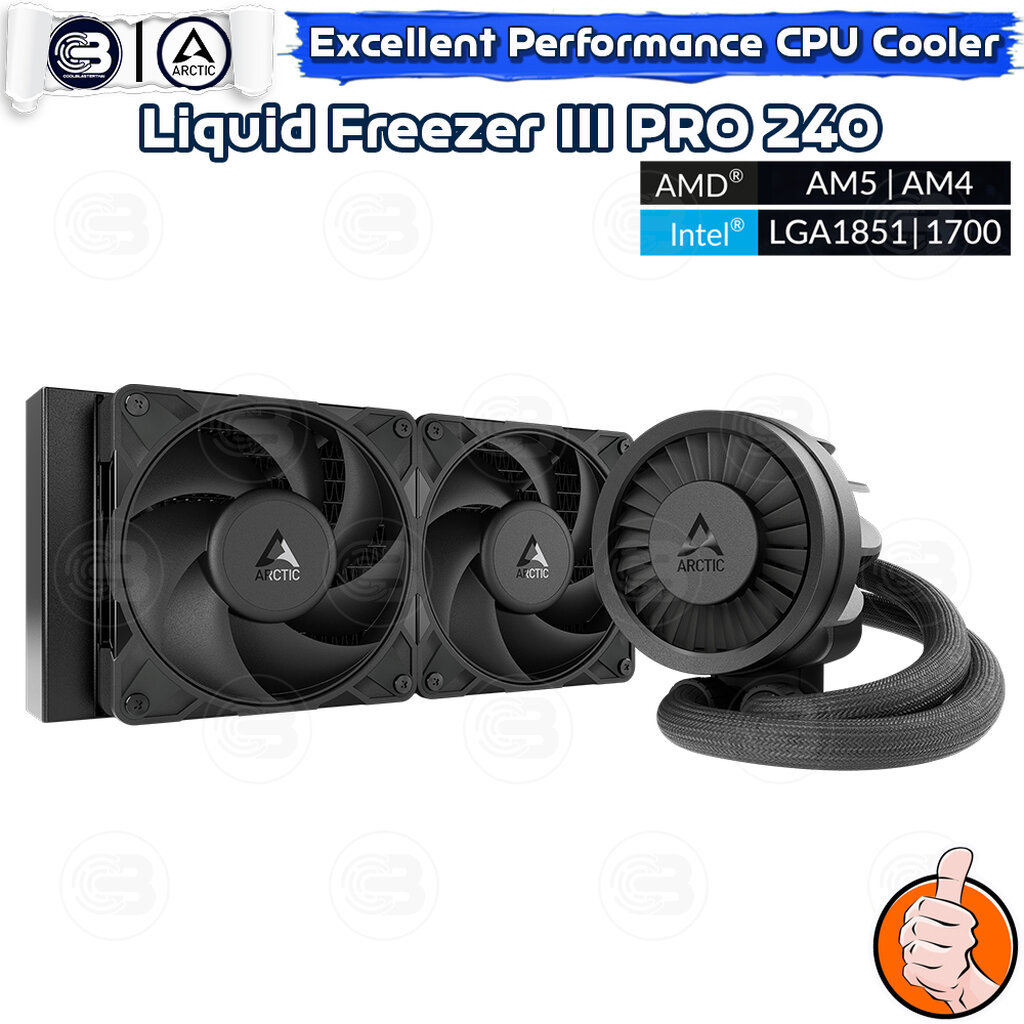 [CoolBlasterThai] ARCTIC LIQUID FREEZER III Pro 240 Black (All-In-One CPU Water Cooler) (LGA1851/1700/AM5/AM4)