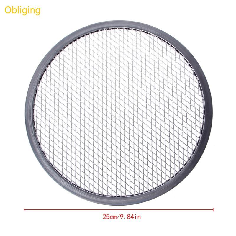 Obliging อลูมิเนียมตาข่ายย่างพิซซ่าหน้าจอรอบถาดอบเตาอบสุทธิชุด | Shopee ...