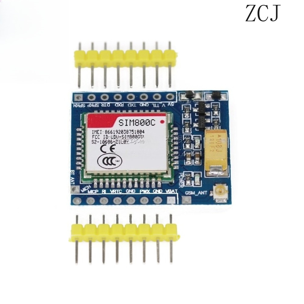 SIM800C GSM GPRS โมดูล 5V/3.3V TTL ปรับให้เข้ากับโปรแกรม STM32 C51 และ ...