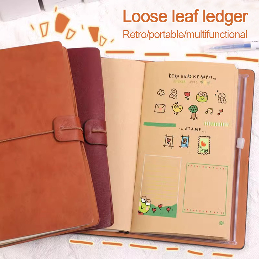 A6 Hand Ledger Retro Multifunctional Notebook Journal Planner Loose ...