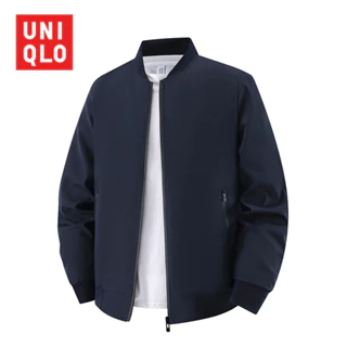 โปรโมชั่น Flash Sale : 【M-4XL】UNIQLO ยูนิโคล่ ฤดูใบไม้ผลิและฤดูใบไม้ร่วงเบสบอลปกแจ็คเก็ตผู้ชายธุรกิจแจ็คเก็ตปกบางบางสบายๆด้านบนผู้บริหารผู้ชายสวมใส่