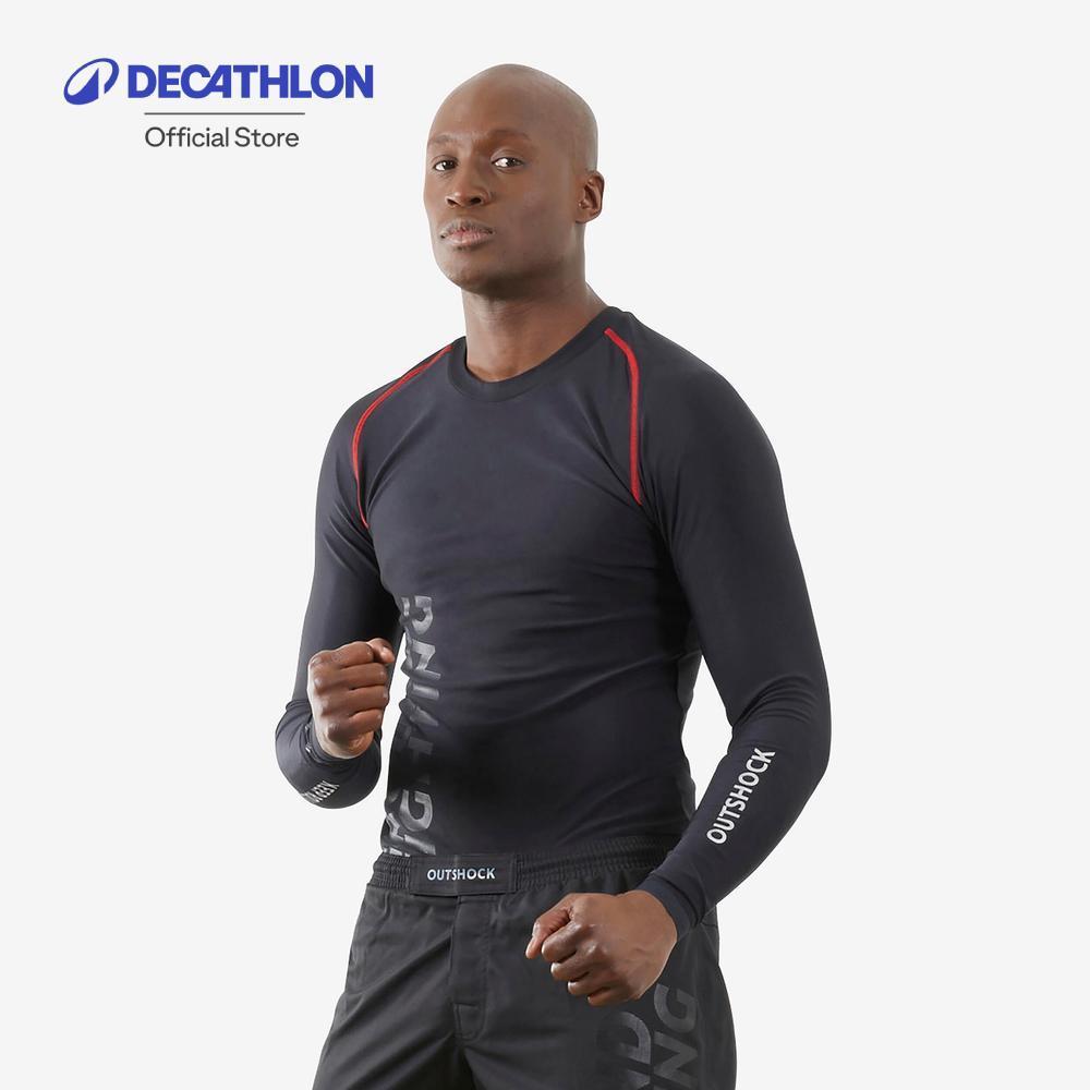 Decathlon Men'S Mma And Grappling Rashguard ชุดแรชการ์ดนักต่อสู้ Mma ...