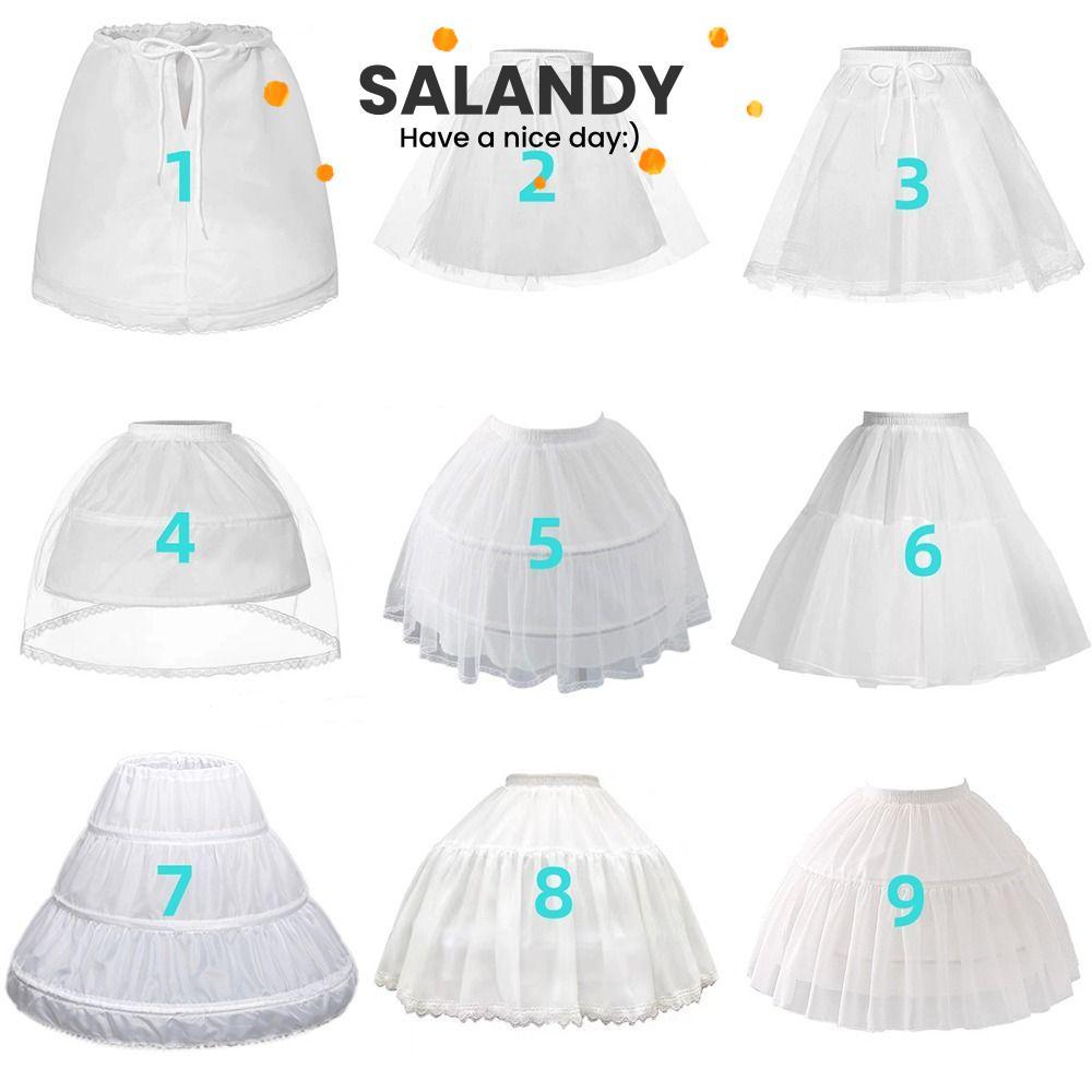 SALANDY Petticoat, กระโปรงครึ่งตัวใหญ่สีขาว, คอสเพลย์ A-line Lolita ...