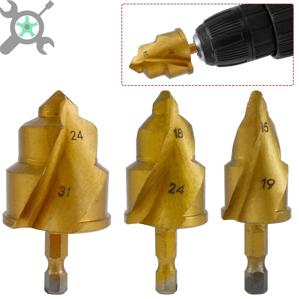 3 ชิ้นท่อ Reaming เจาะ Bits Heavy Duty ความเร็วสูงท่อเหล็ก Reamer ...