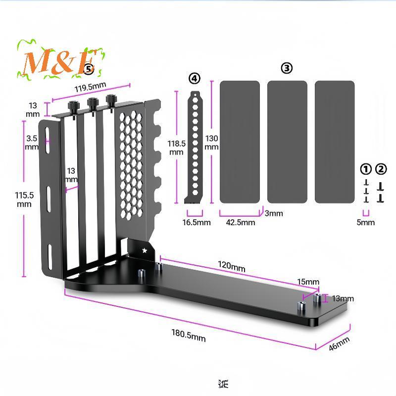 [M&E] 1 ชุดสถานีเชื่อมต่อ GPU ภายนอกแนวตั้ง GPU Mount Bracket 2/3 ช่อง ...
