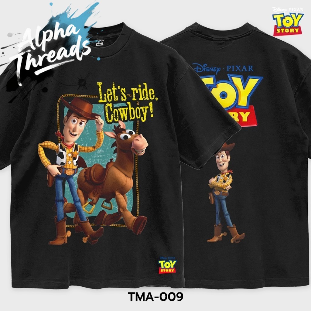 (จัดส่งตลอด 24 ชั่วโมง)Alpha Threads เสื้อยืดการ์ตูนทอยสตอรี่ ลายวู้ดดี ...