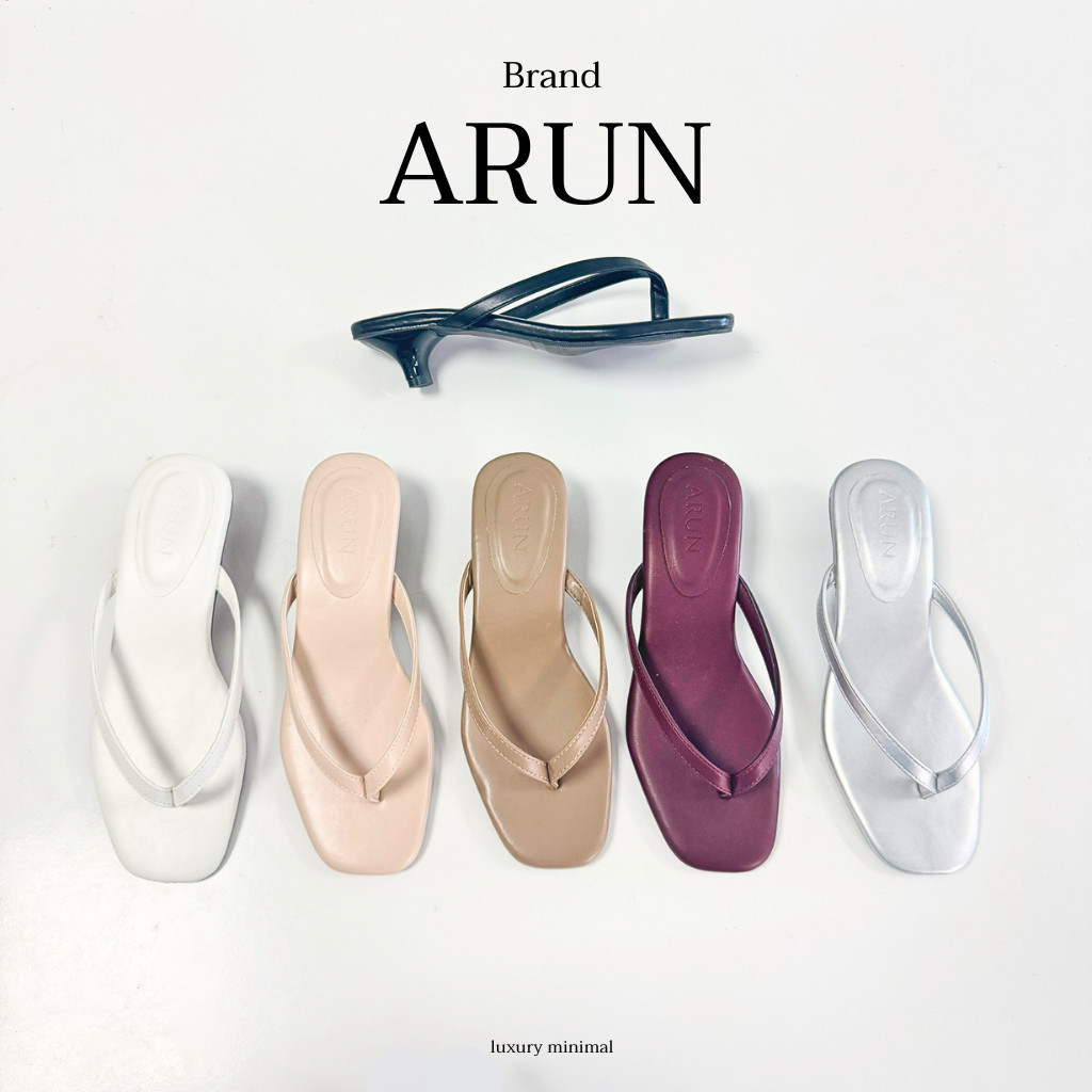 รองเท้าแฟชั่นแบรนด์ ARUN รุ่น A1096-A1097 ดีไซน์ luxury minimal ใส่สบาย ตกแต่งทุกโอกาส