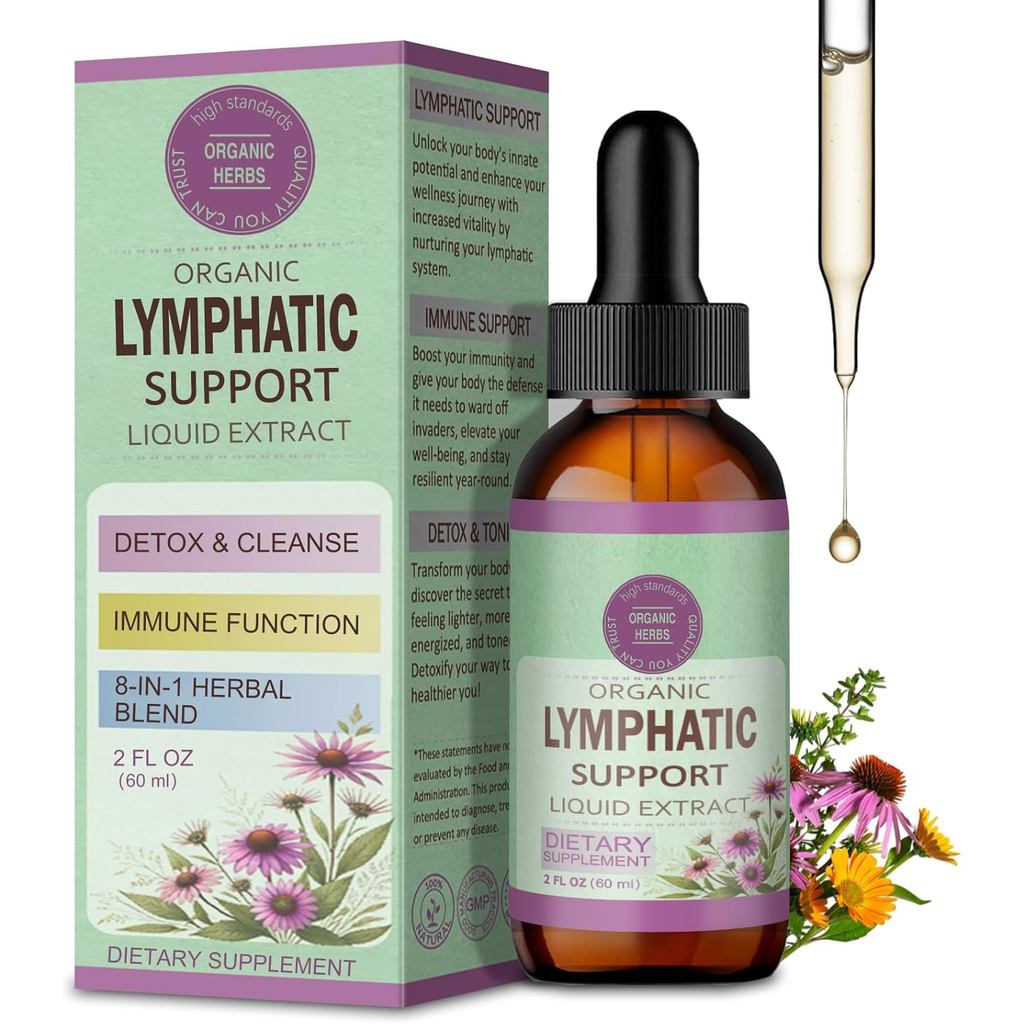 OUROZO Lymphatic drainage drops are used for lymphatic system cleansing ...