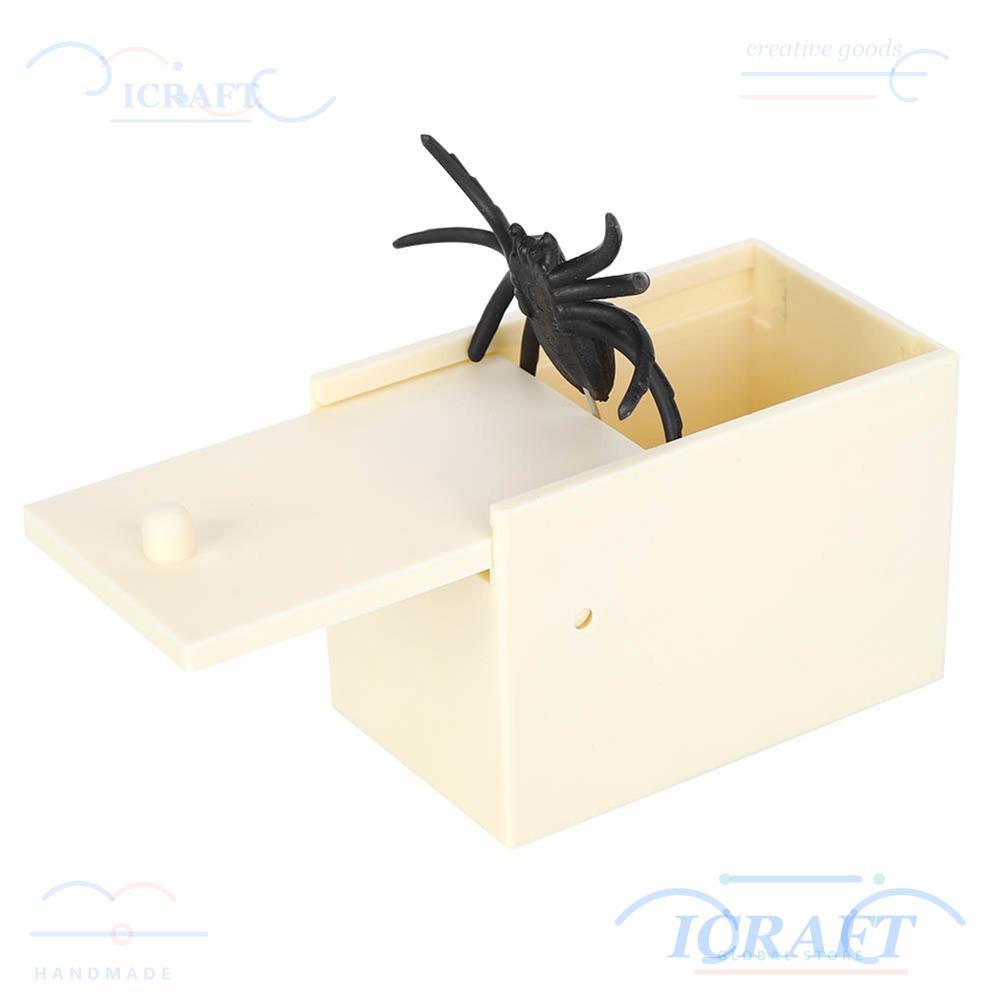 ICRAFT Prank Jump Scare Box, พลาสติกสีขาว + ยางปลอม Bug Trick ของเล่น ...