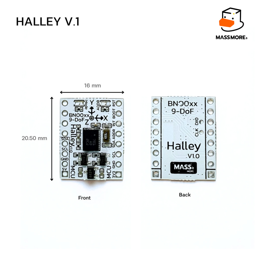 โมดูล AR VR BNO055 BNO085 BNO086 ชิพแท้ รุ่น Halley 9-DOF IMU Sensor ...