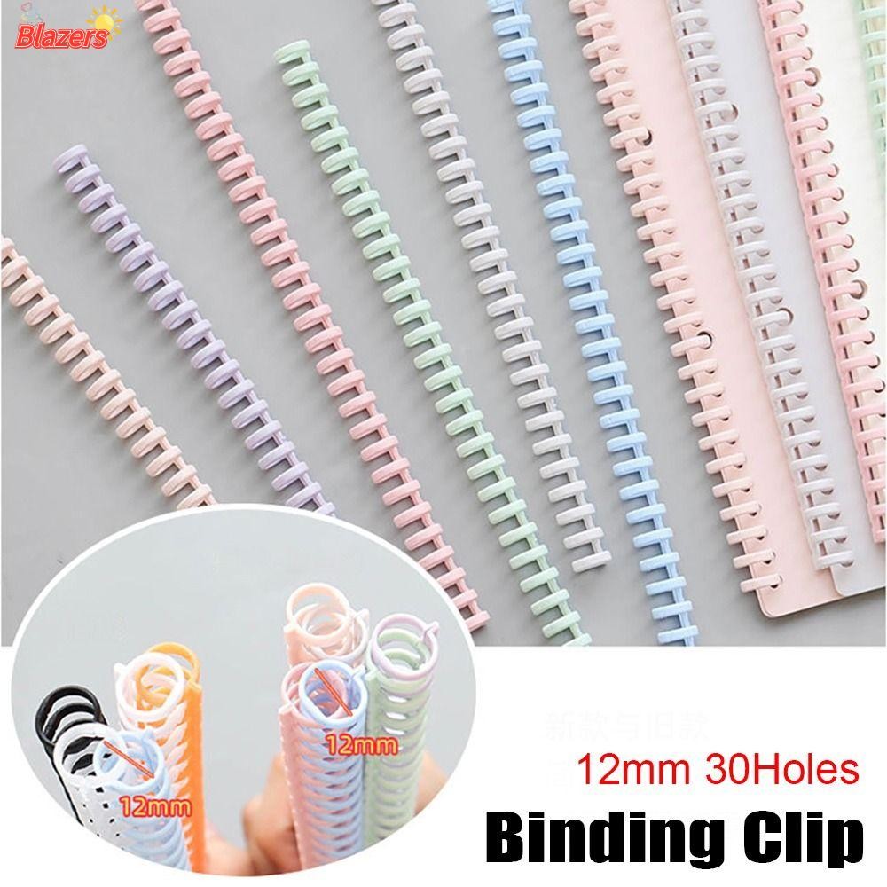 BLAZERS 10pcs Notebook Binding Clip, Binding Strip Binder Buckle แหวน ...