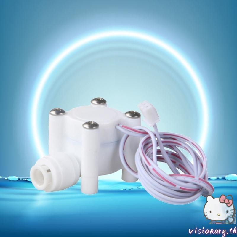 Vision Liquid Water Flow Sensor Counter 1 4 Quick Plug พลาสติก Turbine ...