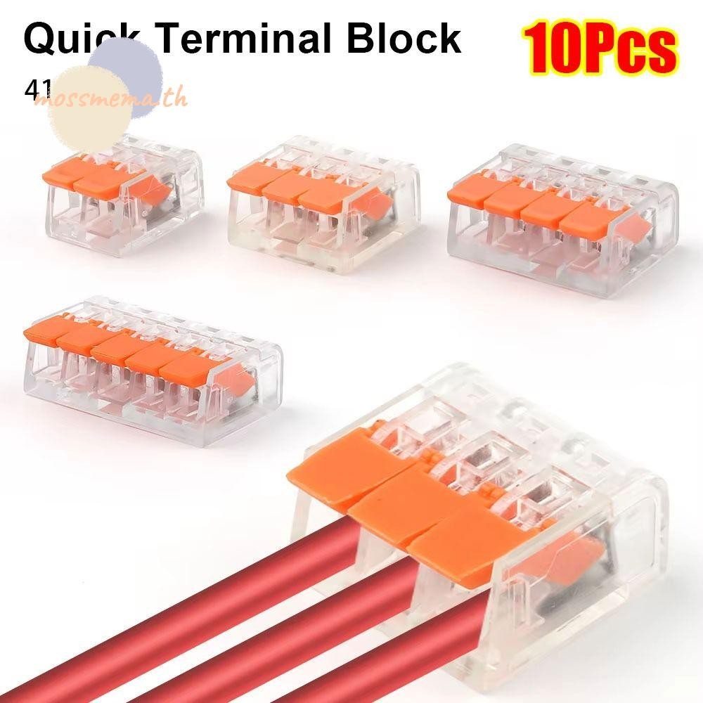 MOSSMA 10 ชิ้น Quick Terminal Block, 2/3/4/5 Pins 41 Series ขั้วต่อ ...