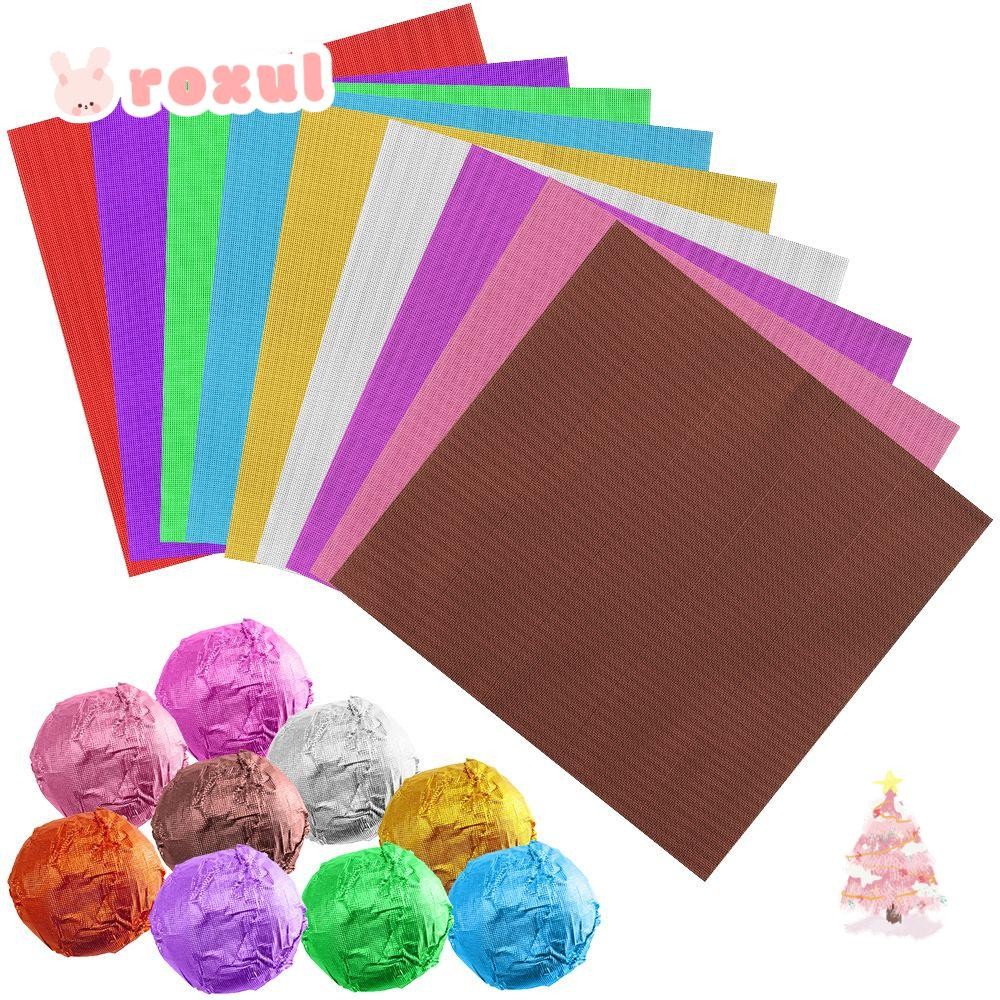 ROXUL 100 ชิ้นแพคเกจกระดาษดีบุกอาหาร Candy DIY สี Gilded ตกแต่ง Candy ...