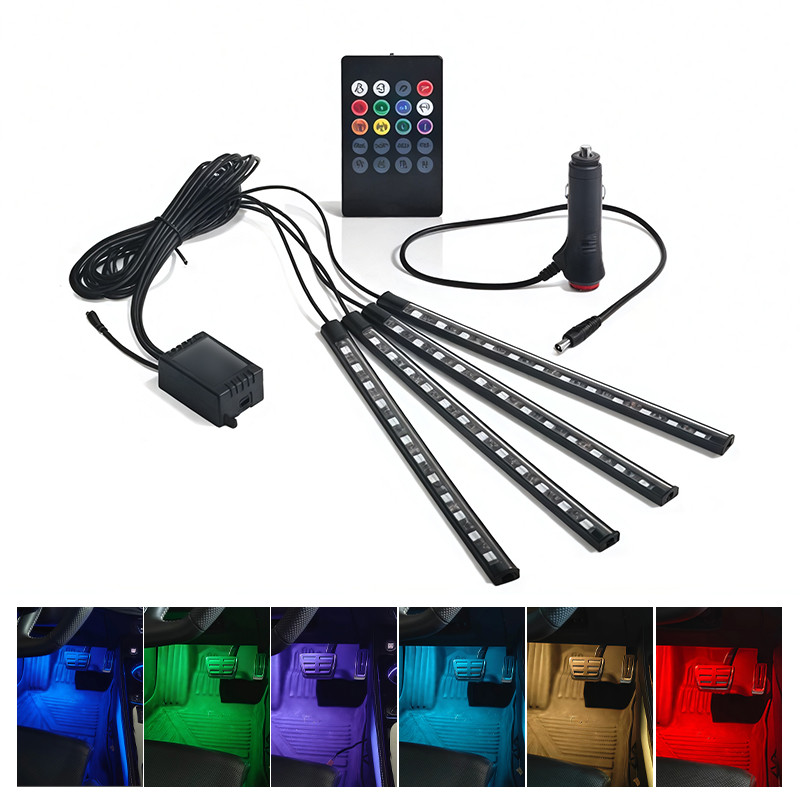 ภายในรถ Led Strip Light Room อ่านหลังคา RGB โคมไฟเท้า USB Ambient Lampu ...