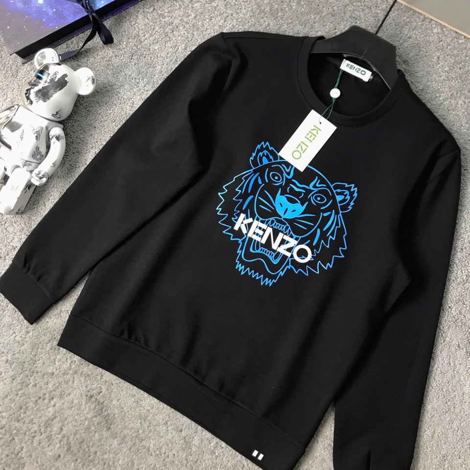 KENZO เสื้อกันหนาว Letter Tiger Head สำหรับผู้ชายและผู้หญิง ทำจากผ้า ...