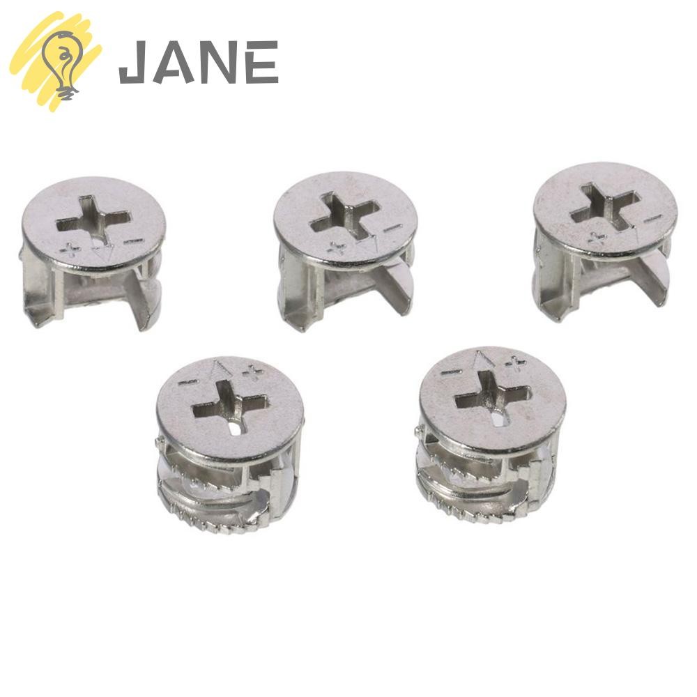 JANE 20 ชิ้นตัวเชื่อมต่ออุปกรณ์, 14.6*11.5 มม.สังกะสี Cam Lock Nut, แบบ ...