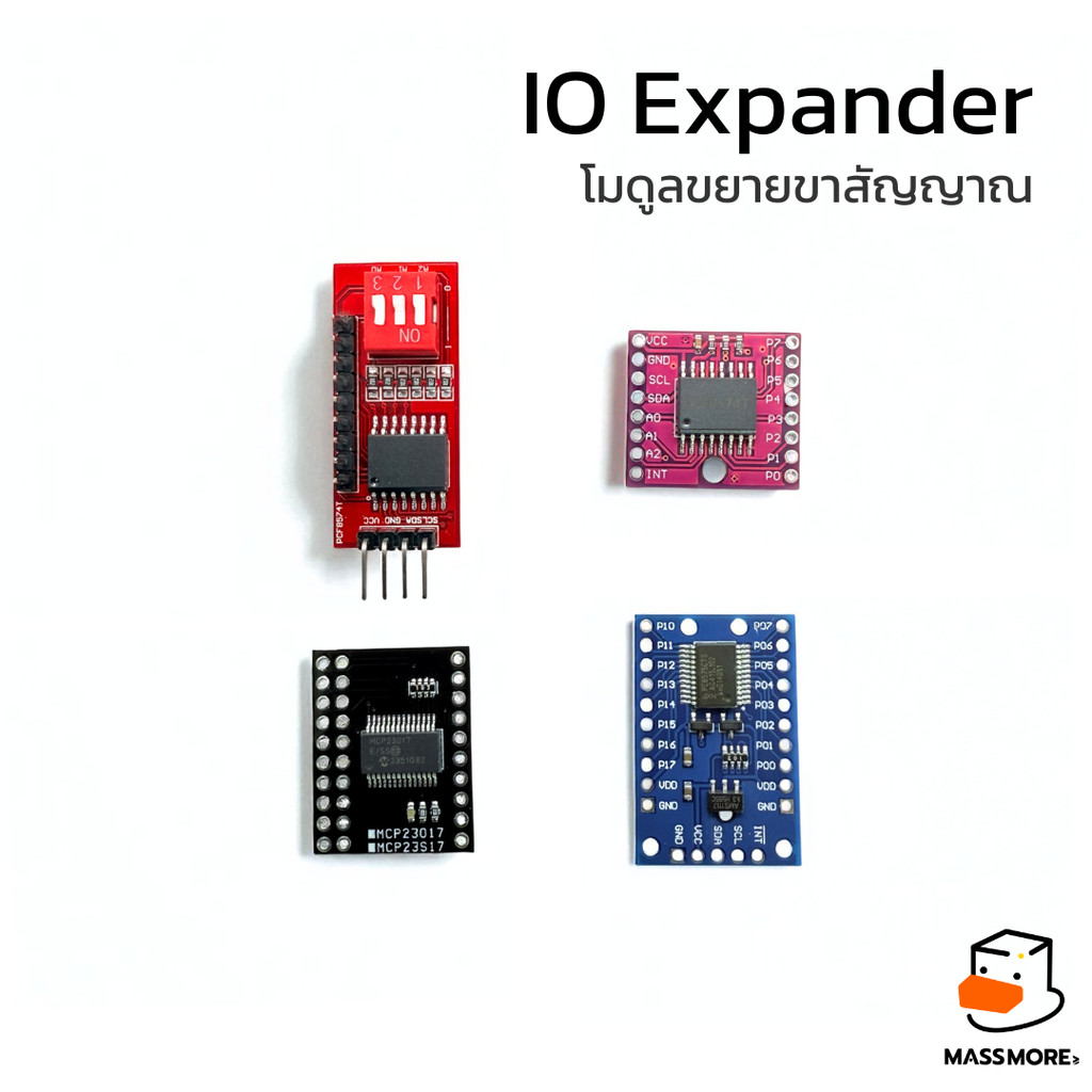 โมดูลขยายขาสัญญาณ IO Expander Module I2C PCF8574 PCF8575 MCP23017 8 ...