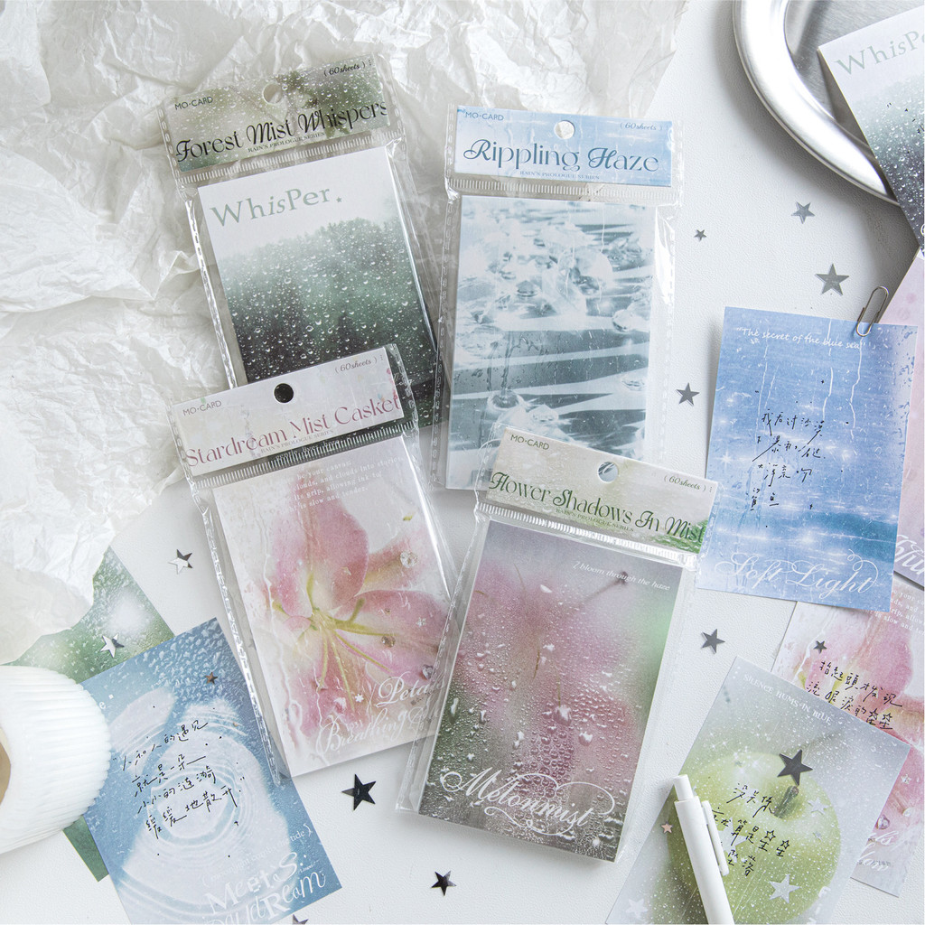 ไดลี่|60 แผ่น Rainy Words Notebook Set ins Notebook diy สติ๊กเกอร์ติด ...