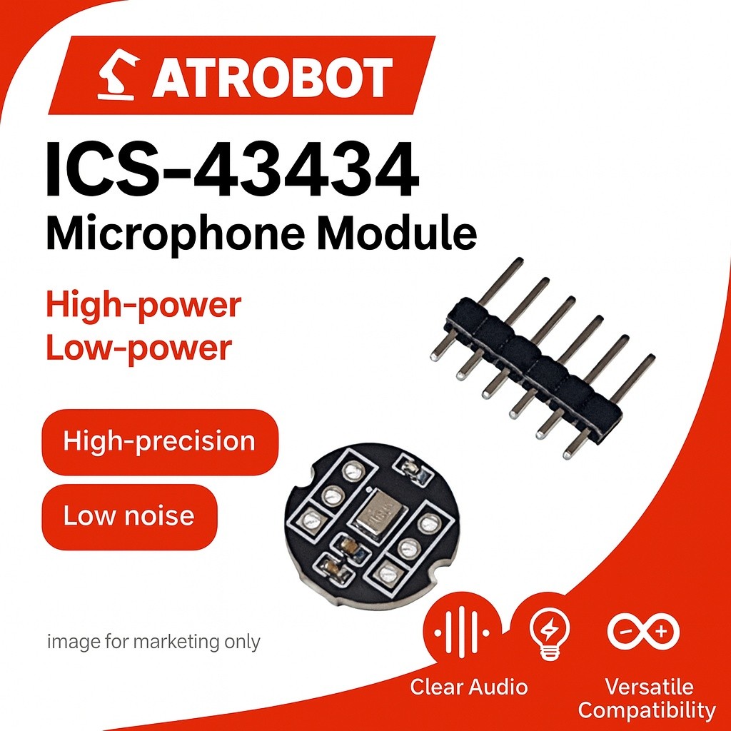 ICS-43434 MEMS I2S โมดูลไมโครโฟน รอบทิศทาง 50Hz-15kHz 1.6-3.6v 120 dB ...