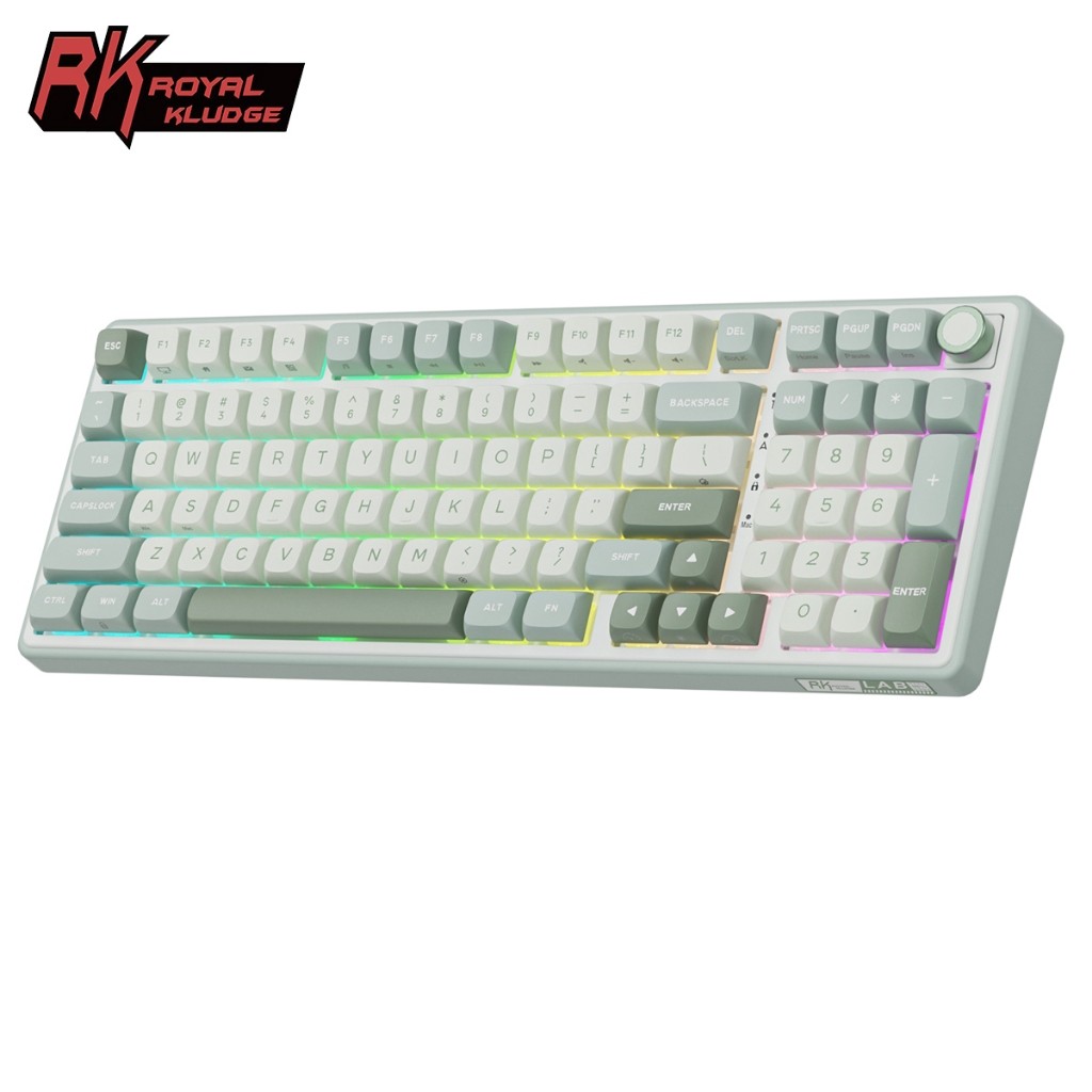 Royal Kludge RK R98Pro Sky Cyan 98 คีย์ RGB แบบมีสายพร้อมคีย์บอร์ดเชิง ...