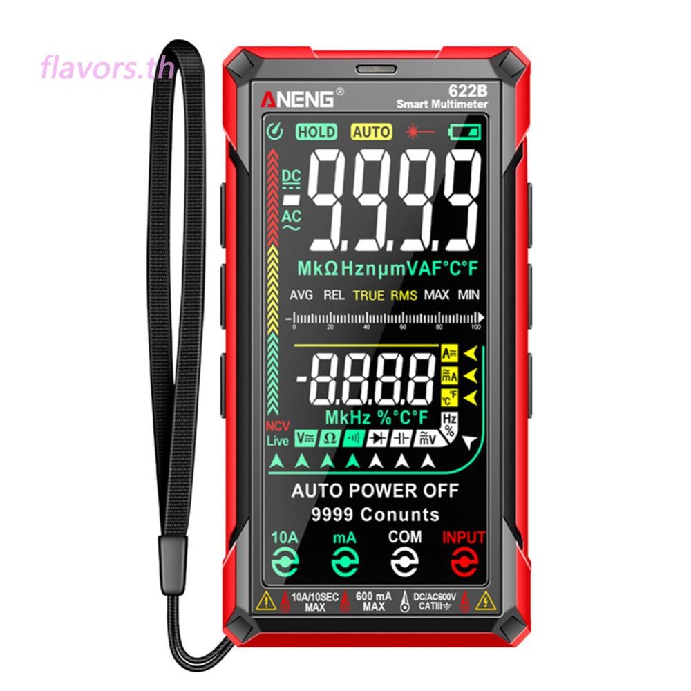 มัลติมิเตอร์อัจฉริยะ 9999 นับ Capacitance Ohm Meter พร้อมโคมไฟ AC/DC ...