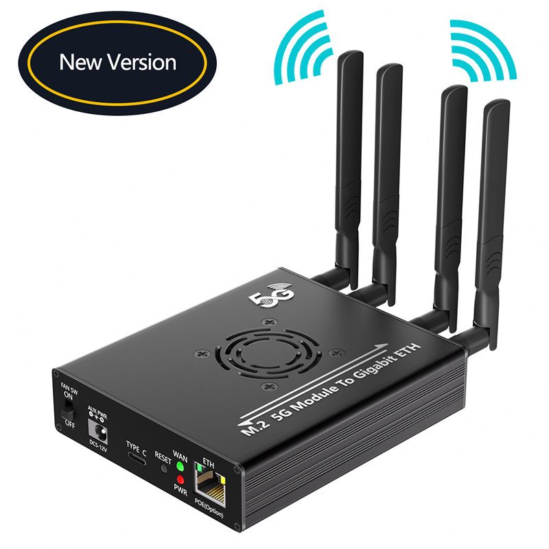 M.2 5G โมดูล Gigabit Ethernet RJ45 พอร์ต USB C อะแดปเตอร์ Riser Dual ...