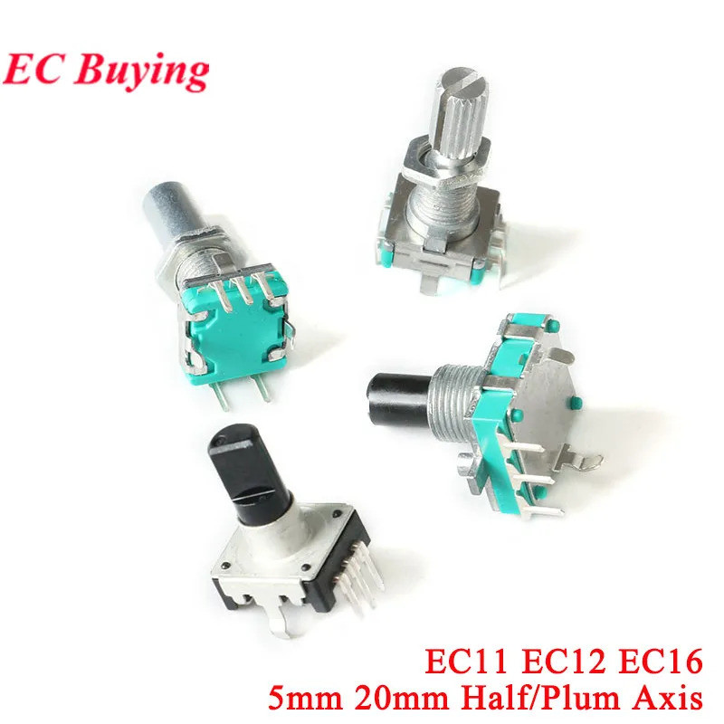 1 PC Rotary Encoder EC11 EC12 EC16 15 มม.20 มม.ครึ่งแกนพลัมจับความยาว ...