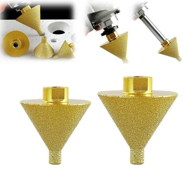 M10 เพชร Chamfer Router Bits Dia 38 มม.เครื่องตัดกระเบื้องหินอ่อน ...