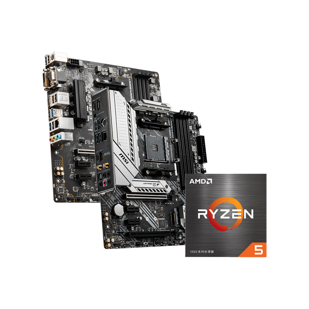 AMD Sharp Dragon R5 5600G/5700X พร้อม MSI B450/B550 Mortar WIFI เมน ...