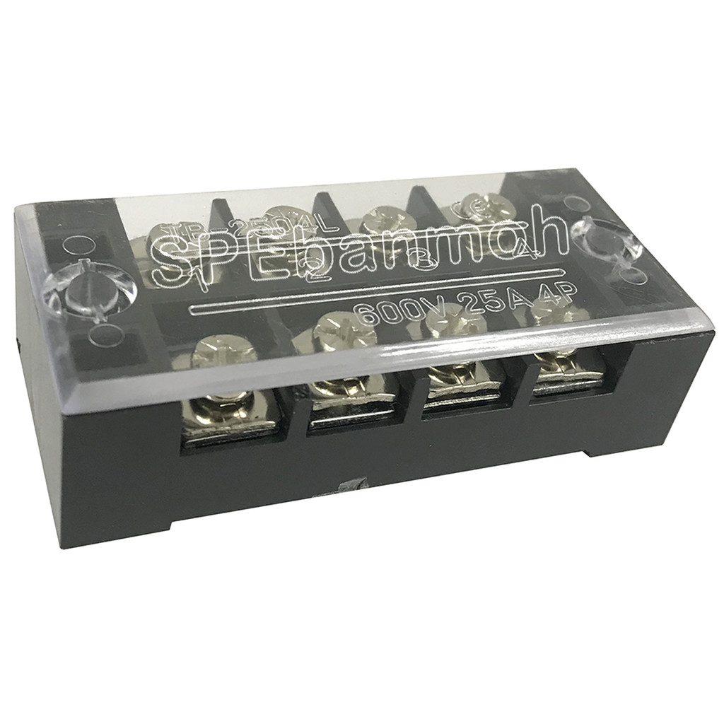 [ 1 ชิ้น ] TB1504 เทอร์มินอล 4 ช่อง 4P 15A 600V TB Terminal Block Screw ...