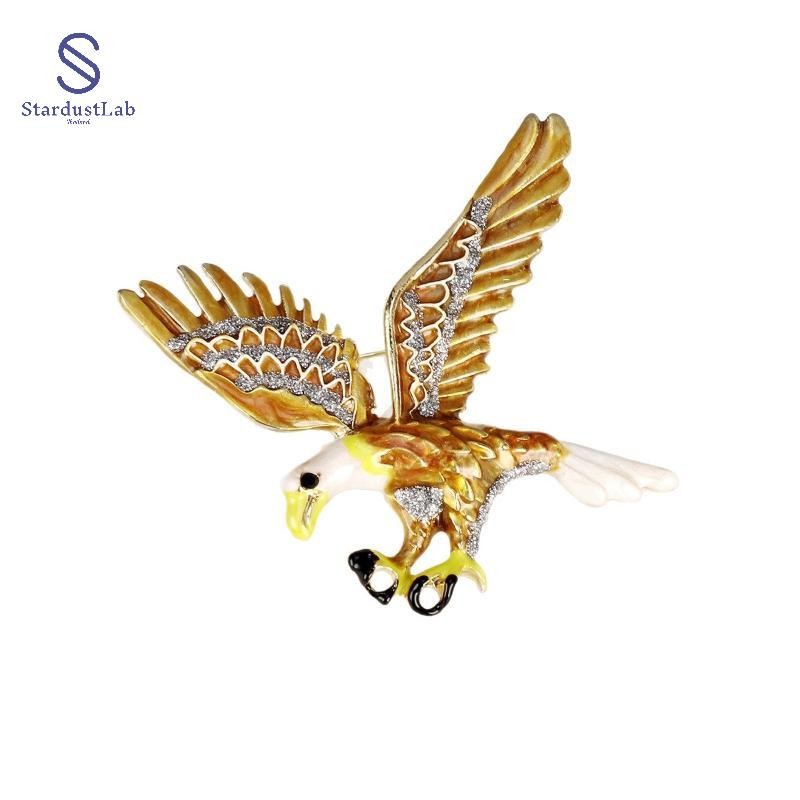 StardustLab ใหม่ Rhinestone เคลือบนกเข็มกลัดน่ารัก Ainmal Hummingbird ...