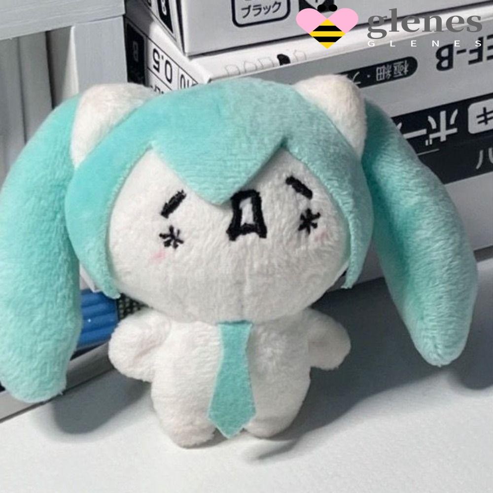GLENES Bandai Hatsune Miku ตุ๊กตา, Plushy Soft Snow Miku พวงกุญแจตุ๊กตา ...