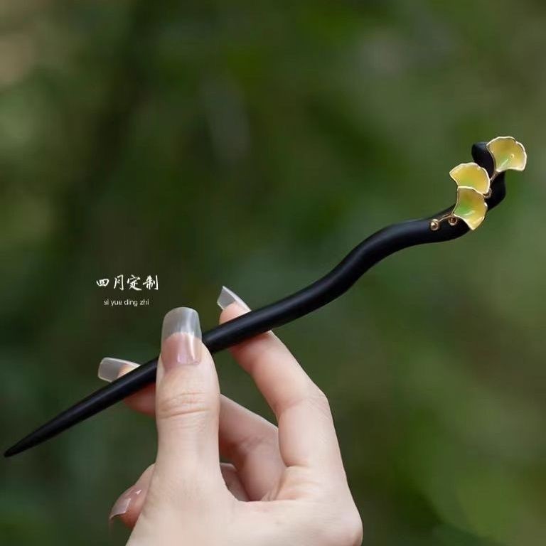 Ginkgo Leaf Hairpin สไตล์จีนโบราณ สำหรับHanfuและสวมใส่วันธรรมดานำเข้า ...