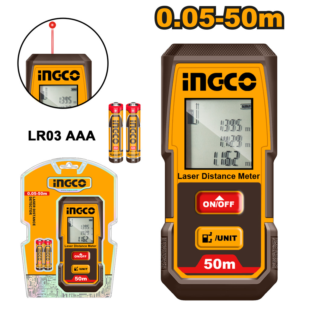 INGCO เครื่องวัดระยะเลเซอร์ รุ่น HLDD0508 (Laser Distance Meter ...