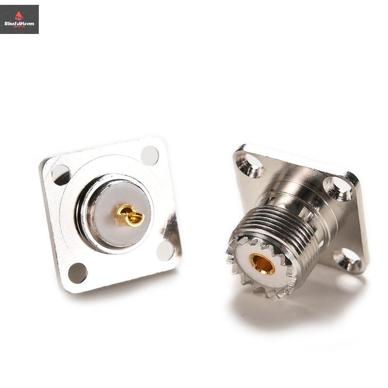 COD 1X Connector SO239 UHF แจ็คหญิง 4 รู 25 มม. หน้าแปลนบัดกรีแผงยึด ...