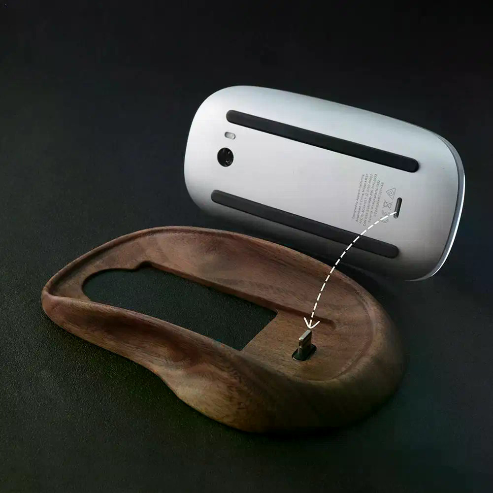 Interface Or Mac Mouse Case Magic Mouse ฐานไม้เนื้อแข็งอุปกรณ์เสริม ...