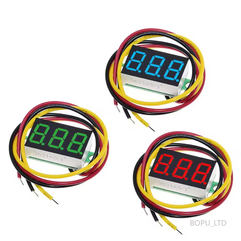 0.36 นิ้ว DC 0-30V LED Mini Digital Voltmeter Blue/แดง/เขียวจอแสดงผล ...