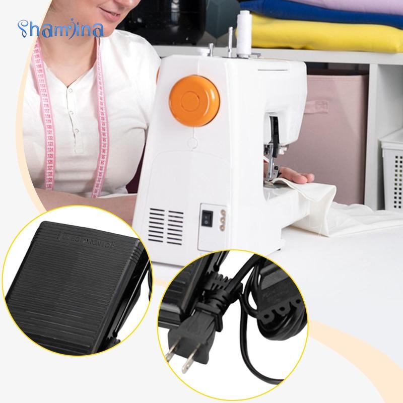[Shamjina] จักรเย็บผ้าเหยียบควบคุมเท้า US 110V ปลั๊ก 7.5x5.5x3 นิ้ว 1 ...