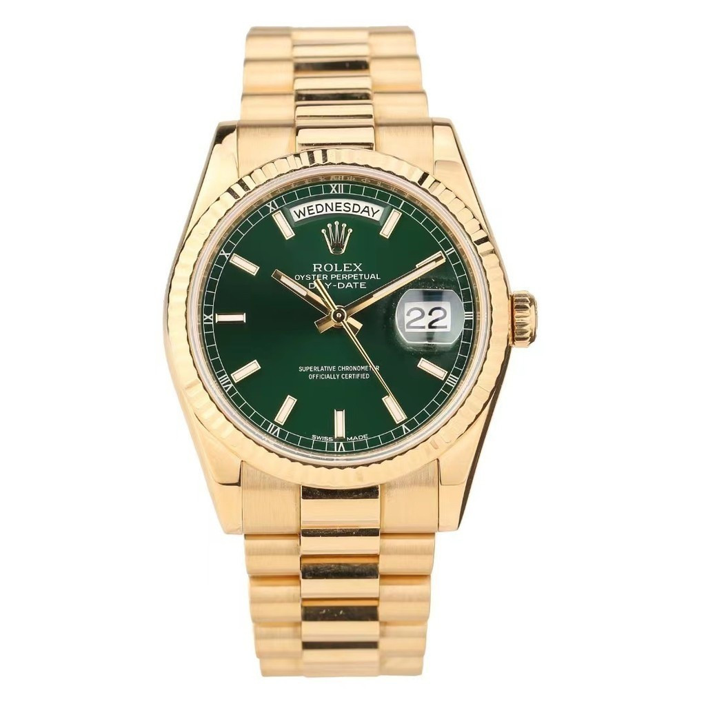 ปฏิทิน Rolex Rolex Sunday ประเภท 18K Gold118238นาฬิกาผู้ชายกลไก ...