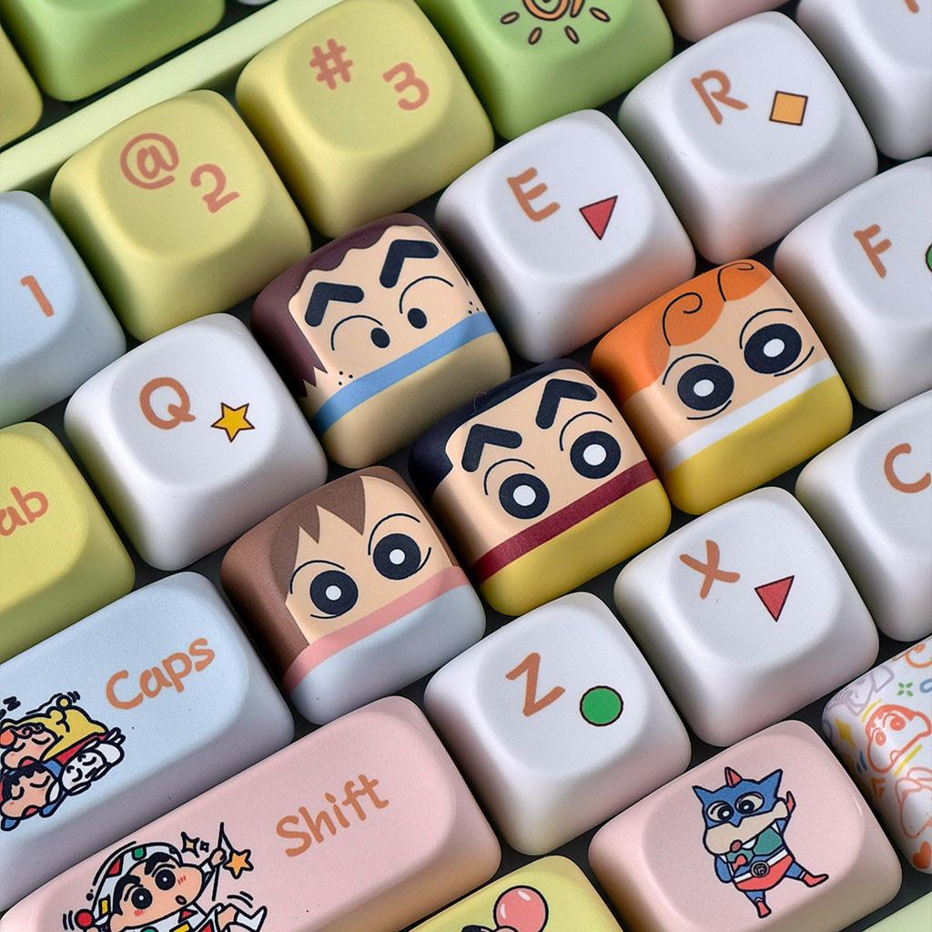 Crayon Shin-chan Keycaps PBT MOA Profile 130 คีย์การ์ตูน Dye ...