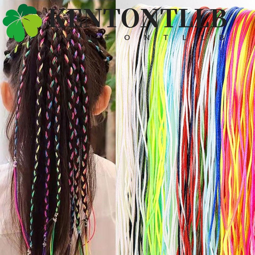 KENTONTLLB 10PCS เชือกถักผม, ยาวผสมสีสัน Braiding Hair Strings, สกปรก ...