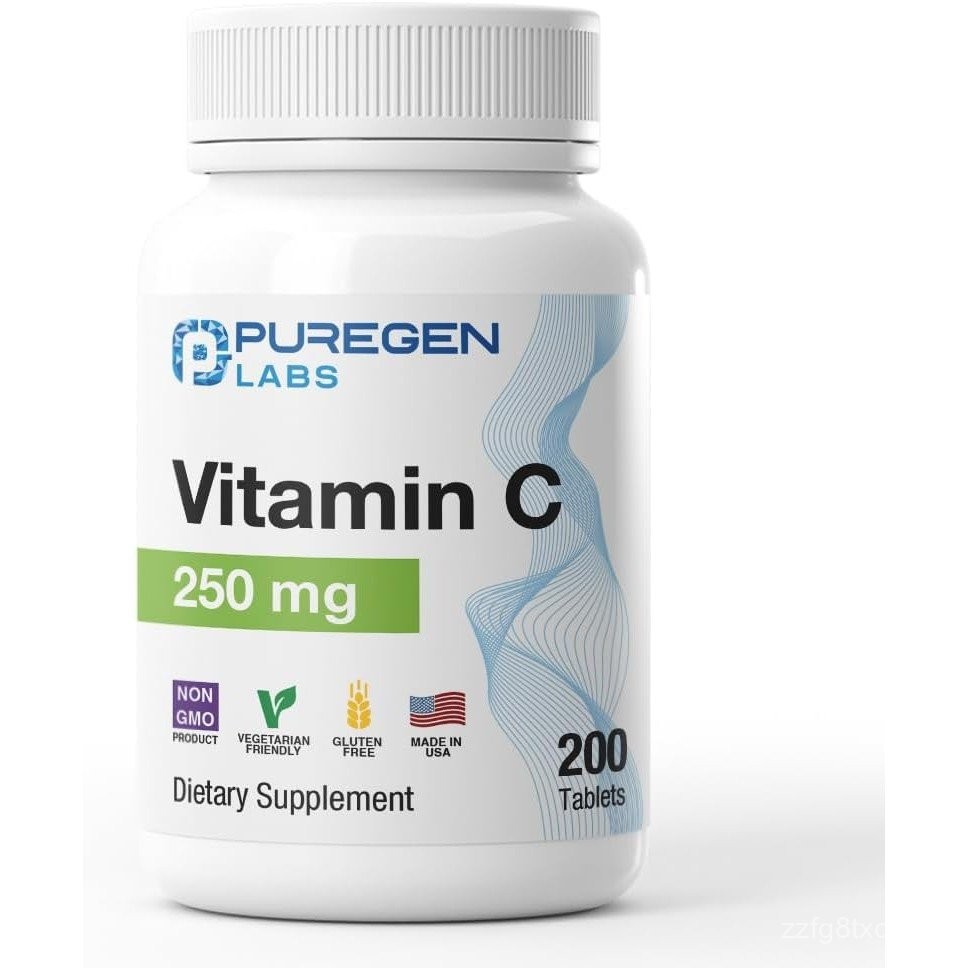 Puregen Labs วิตามินซี 250 MG รองรับระบบภูมิคุ้มกันเพื่อสุขภาพและสาร ...